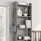 Modern Style Open Back Book Shelf Standard Wooden Bookcase with Drawers