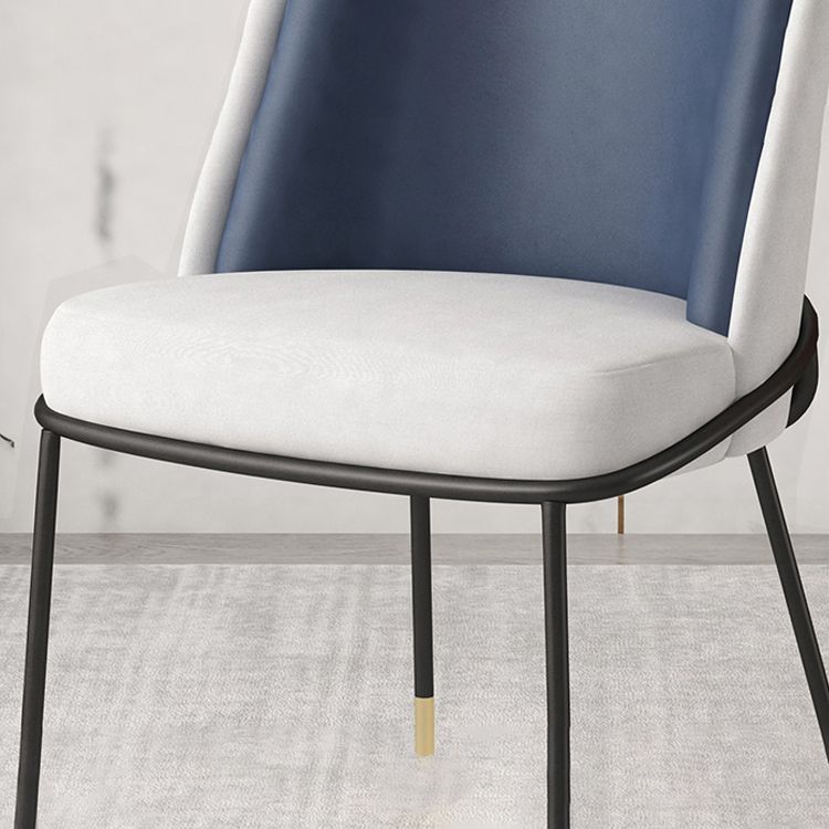 Nordic Style Metal Dining Room Chair Upholstered Armless Chair for Restaurant Use Clearhalo ' kitchen&dining_furn' 'Dining Chairs' 'Dining Tables & Seating' 'dining_chair' 'furn' 'furn_dining_chair' 'Furniture' 'furniture_dining_chair' 'Kitchen & Dining Furniture' 'kitchen' 1200x1200_2fc8cd75-12b8-4d62-85c2-1e58885de36a