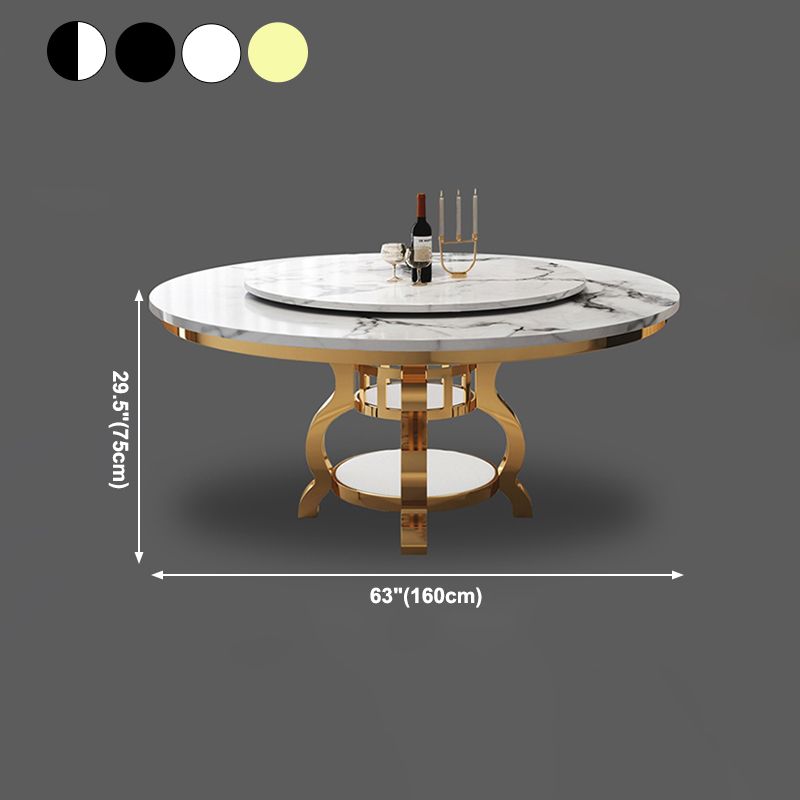 Luxury Style Marble Dining Table Single Pedestal Base Round Table for Home Clearhalo ' dining_table' 'Dining Tables & Seating' 'Dining Tables' 'furn' 'furn_dining_table' 'Furniture' 'furniture_dining_table' 'Kitchen & Dining Furniture' 'kitchen&dining_furn' 'kitchen' 'kitchen_dining_table' 1200x1200_2fc932ac-60d4-45bd-bad0-3df9dcee8c05