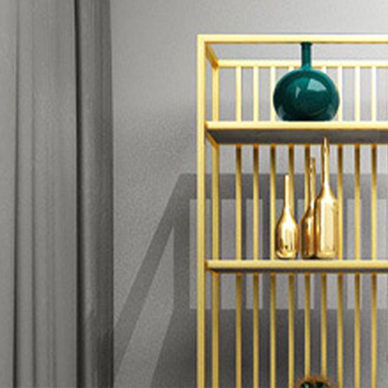 12 "D zwart / gouden boekenplank modern ijzeren frame open opslag boekenkast met multi -planken