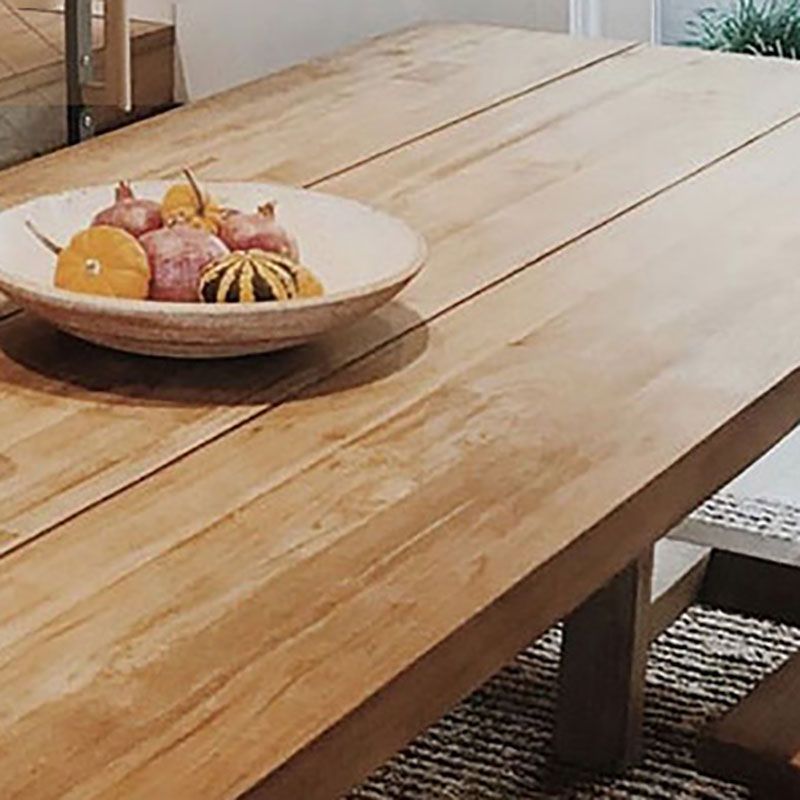 Tavolo da pranzo rettangolare tavolo contemporaneo in legno massiccio per cucina a casa senza sedia