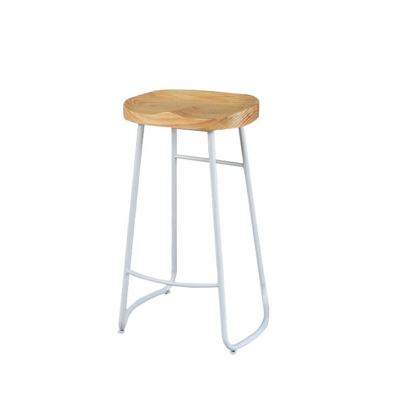 Contemporary Wood Seat Bar Stool Metal Bar Stool for Home Use Clearhalo 'Bar Furniture' 'Bar Stools' 'bar_stools' 'furn' 'furn_bar_stools' 'Furniture' 'Kitchen & Dining Furniture' 1200x1200_2fcd4ef2-eb90-493b-beb7-1ae2b1562626