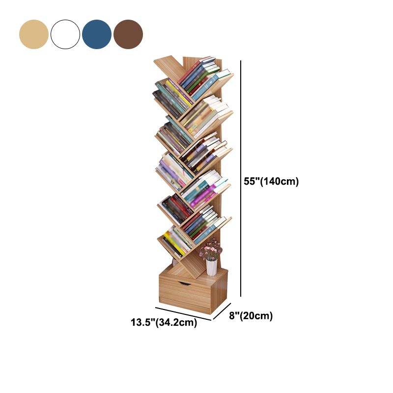 Scandinavian Style Shelf Bookcase Closed Back Bookcase for Office and Home Clearhalo 'Bookcases' 'furn' 'furn_bookcases' 'Furniture' 'furniture_bookcases' 'Office Furniture' 1200x1200_2fce4c61-1095-4889-a5dc-3c5c195d611e