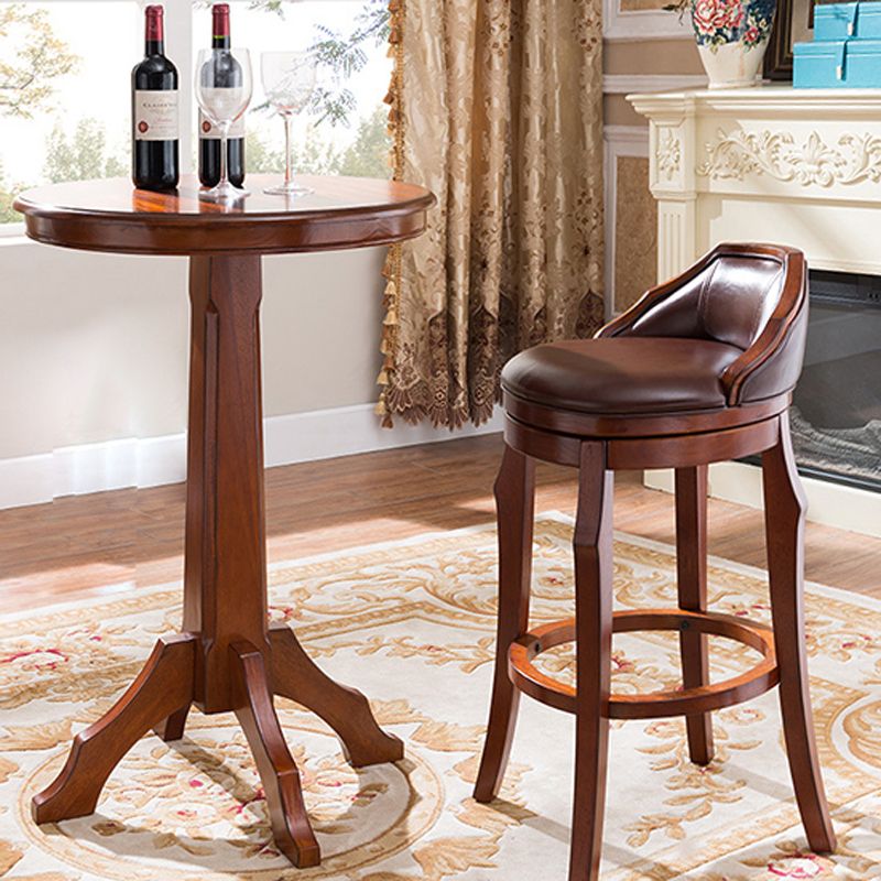 Modern 1/2/3 Pieces Solid Wood Pub Table Set Round Counter Table for Dining Room Clearhalo 'Bar Furniture' 'furn' 'furn_home_bar_bar_sets' 'Furniture' 'Home Bars & Bar Sets' 'home_bar_bar_sets' 'Kitchen & Dining Furniture' 1200x1200_2fcfd4fe-62fb-4051-a4eb-909a7e260c7a