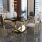 Rectangle Trestle Base Luxury Table Fixed Table with Marble Top Clearhalo ' dining_table' 'Dining Tables & Seating' 'Dining Tables' 'furn' 'furn_dining_table' 'Furniture' 'furniture_dining_table' 'Kitchen & Dining Furniture' 'kitchen&dining_furn' 'kitchen' 'kitchen_dining_table' 1200x1200_2fd07903-d661-424f-82b1-8354ecc6d860