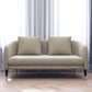 Slope Arm Sofa Fabric Settee Living Room Seating with Pillows