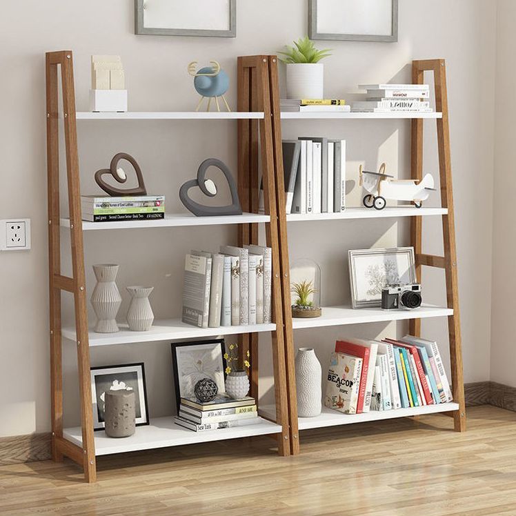 Modern Solid Wood Bookcase Ladder Bookshelf for Any Room, 12" W Clearhalo 'Bookcases' 'furn' 'furn_bookcases' 'Furniture' 'Office Furniture' 1200x1200_2fd0cea3-0248-4e0d-bfcc-6ec3b2eb1a74