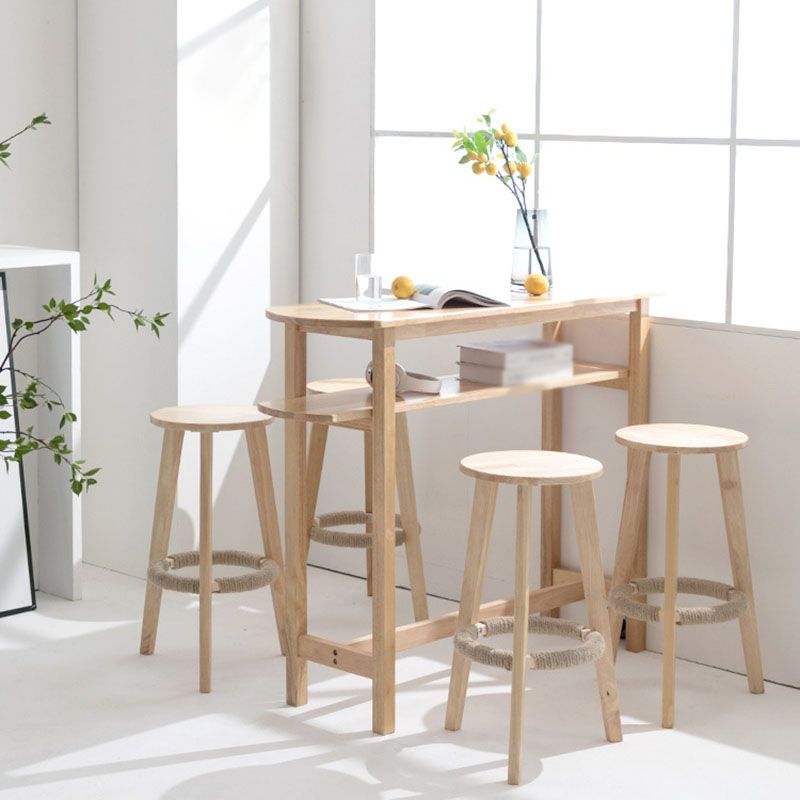 Industrial Rubberwood Stackable Simple Barstool Indoor Tall Stool with Round Seat Clearhalo 'Bar Furniture' 'Bar Stools' 'bar_stools' 'furn' 'furn_bar_stools' 'furniture_bar_stools' 'Kitchen & Dining Furniture' 'kitchen&dining_furn' 'kitchen' 'kitchen_furn' Furniture' 1200x1200_2fd248e3-3f92-45a3-9b2b-a94e966c4de5