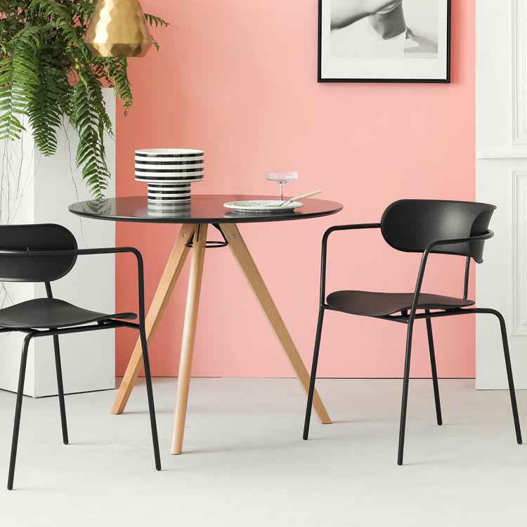 Industrial Metal Balcony Arm Chair Matte Finish Open Back Dining Chair (Set of 4) Clearhalo ' kitchen&dining_furn' 'Dining Chairs' 'Dining Tables & Seating' 'dining_chair' 'furn' 'furn_dining_chair' 'Furniture' 'furniture_dining_chair' 'Kitchen & Dining Furniture' 'kitchen' 1200x1200_2fd32457-3e0b-44c9-883a-5c5a0b641c72