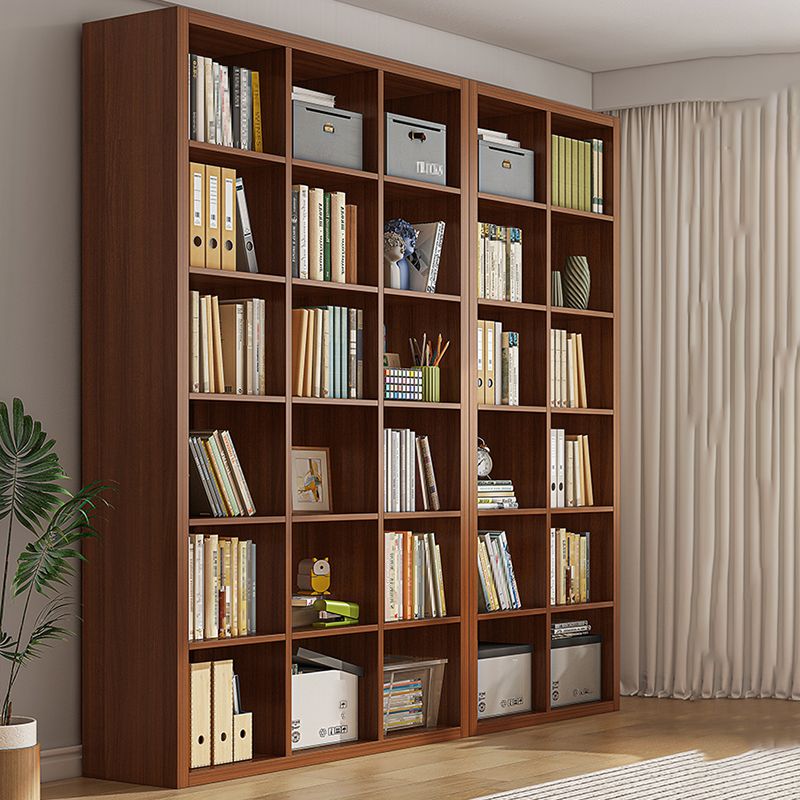 Bibliothèque scandinave en bois d'ingénierie standard à l'arrière fermé standard