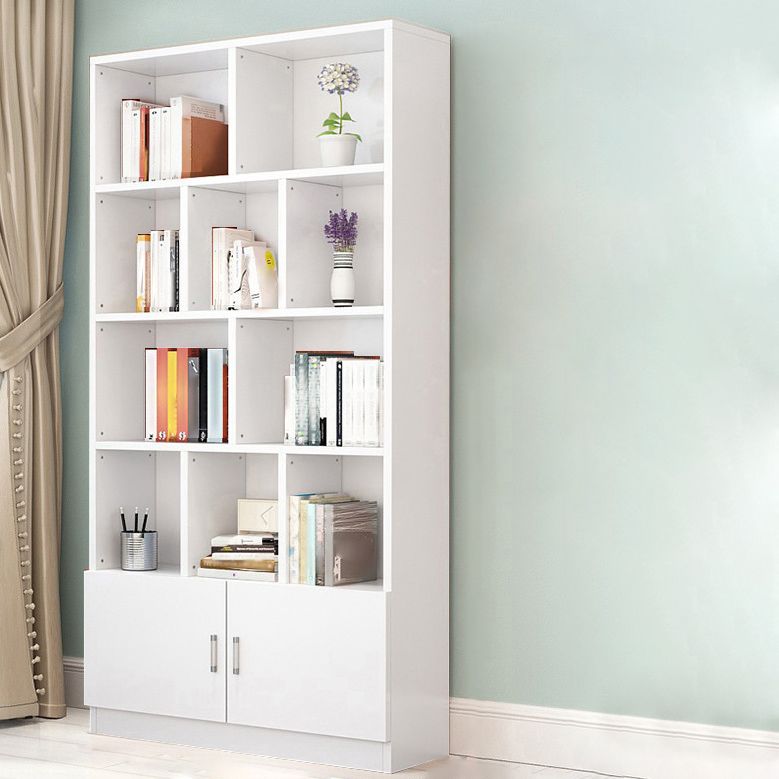 Closed Wooden Bookcase Modern Home Living Room Cabinet Bookshelf