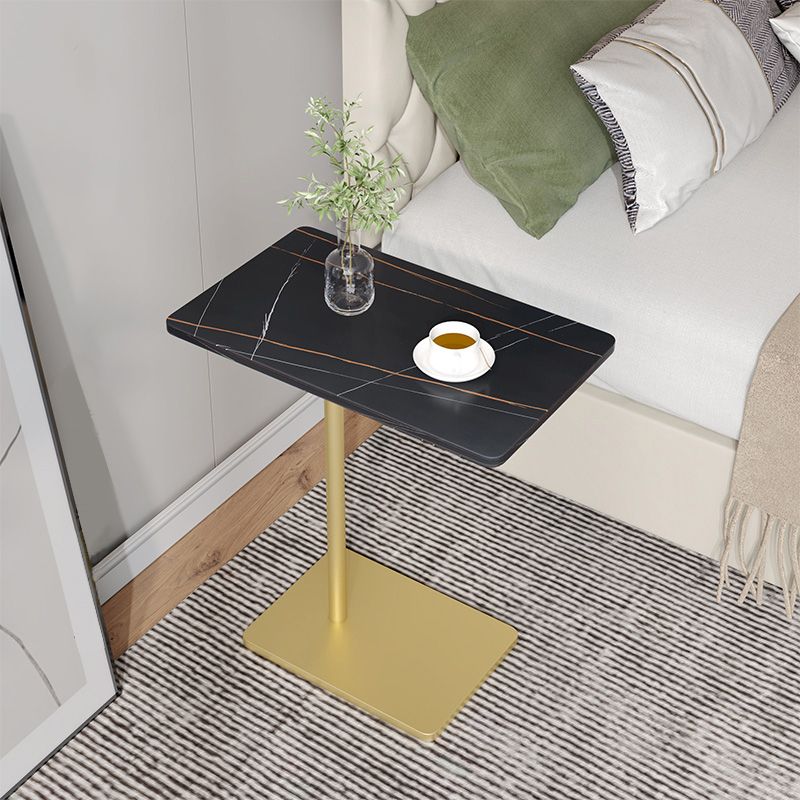Modernistic Rectangular End Table Metal C Side Table for Bedside
