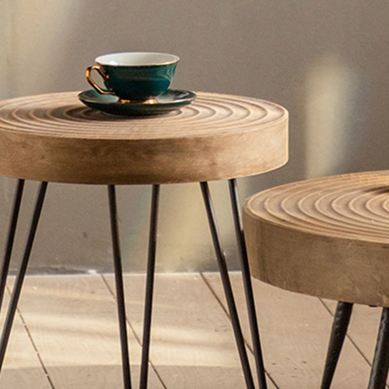 Scandinavian Solid Wood Cocktail Coffee Metal Round Coffee Table Clearhalo 'Coffee & Accent Tables' 'Coffee Tables' 'coffee_tables' 'furn' 'furn_coffee_tables' 'Furniture' 'Living Room Furniture' 1200x1200_2fd83c25-e28f-4c05-ba4f-895261777b07
