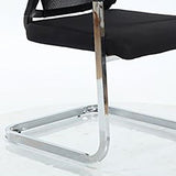 Zwarte moderne bureaustoel geen wielen vaste armen gestoffeerd geen pijnlijke bureaustoel