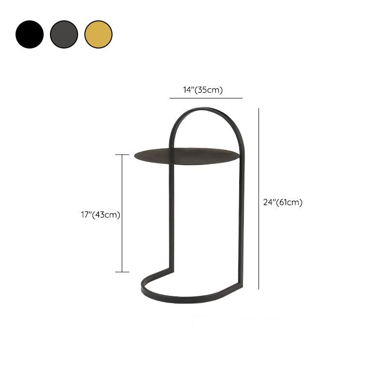 Cabinete contemporáneo del gabinete de metal acento de la mesa con 1 estante, 24 "de altura