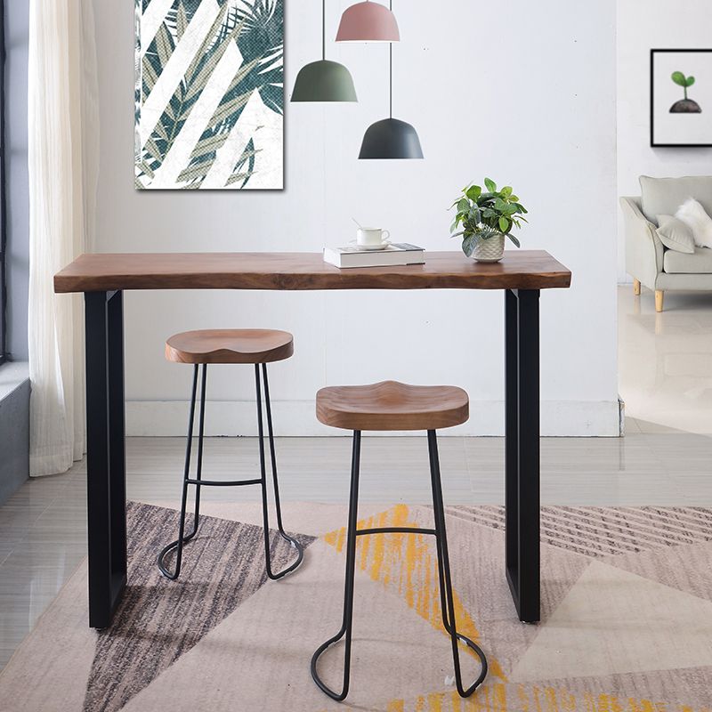 Tavolo da cocktail bar in slitta industriale Tavolino in legno massiccio per soggiorno