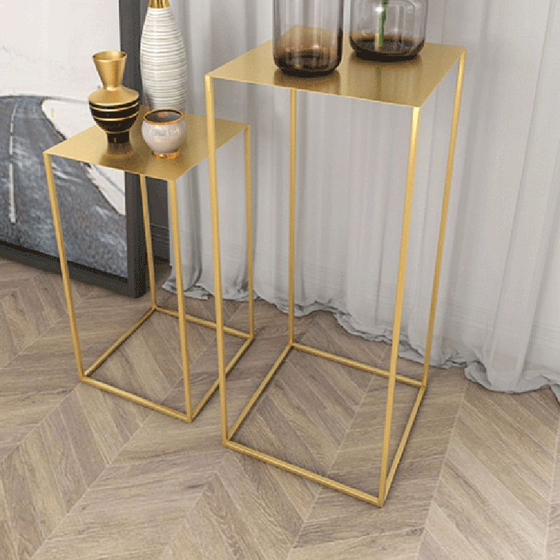 Contemporary Square Iron Side Table Simple Frame Sofa Side Table