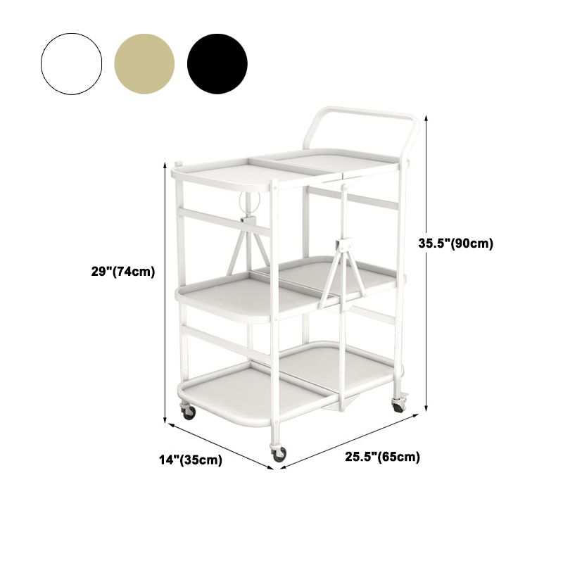 Contemporary 35.43"H Folding Prep Table Rectangular Metal Prep Table for Dining Room Clearhalo 'furn' 'furn_kitchen_islands_carts' 'Furniture' 'Kitchen & Dining Furniture' 'Kitchen Islands & Carts' 'kitchen_islands_carts' 1200x1200_2fdb56a4-ecc1-42cc-838b-06d2d59908ee