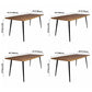 Minimalist Solid Wood Rectangle Shape Dining Table Brown Kitchen Dining Table with 4 Legs Base Clearhalo ' dining_table' 'Dining Tables & Seating' 'Dining Tables' 'furn' 'furn_dining_table' 'Furniture' 'furniture_dining_table' 'Kitchen & Dining Furniture' 'kitchen&dining_furn' 'kitchen' 'kitchen_dining_table' 1200x1200_2fdb971b-b724-4bc5-af99-d6c0905a7375