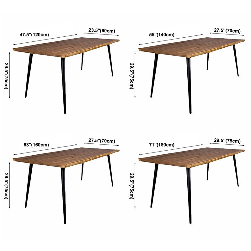 Minimalist Solid Wood Rectangle Shape Dining Table Brown Kitchen Dining Table with 4 Legs Base Clearhalo ' dining_table' 'Dining Tables & Seating' 'Dining Tables' 'furn' 'furn_dining_table' 'Furniture' 'furniture_dining_table' 'Kitchen & Dining Furniture' 'kitchen&dining_furn' 'kitchen' 'kitchen_dining_table' 1200x1200_2fdb971b-b724-4bc5-af99-d6c0905a7375