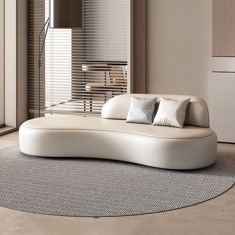 Modern Chaise Lounge Genuine Leather Chaise Lounge with Recessed Arm Clearhalo 'Chairs & Seating' 'Chaise Lounge' 'chaise_lounge' 'furn' 'furn_chaise_lounge' 'Furniture' 'Living Room Furniture' 1200x1200_2fdc1531-90b4-4bce-a979-f9af31d463b5