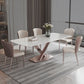 Modern Rectangle Sintered Stone Dining Table Set 1/4/5/6/7 Pieces Dining Set for Home Use Clearhalo 'Dining Room Sets' 'Dining Tables & Seating' 'dining_room_set' 'furn' 'furn_dining_room_set' 'Furniture' 'furniture_dining_room_set' 'Kitchen & Dining Furniture' 1200x1200_2fdcc9da-54d6-4e05-8fac-f32612bd4e21