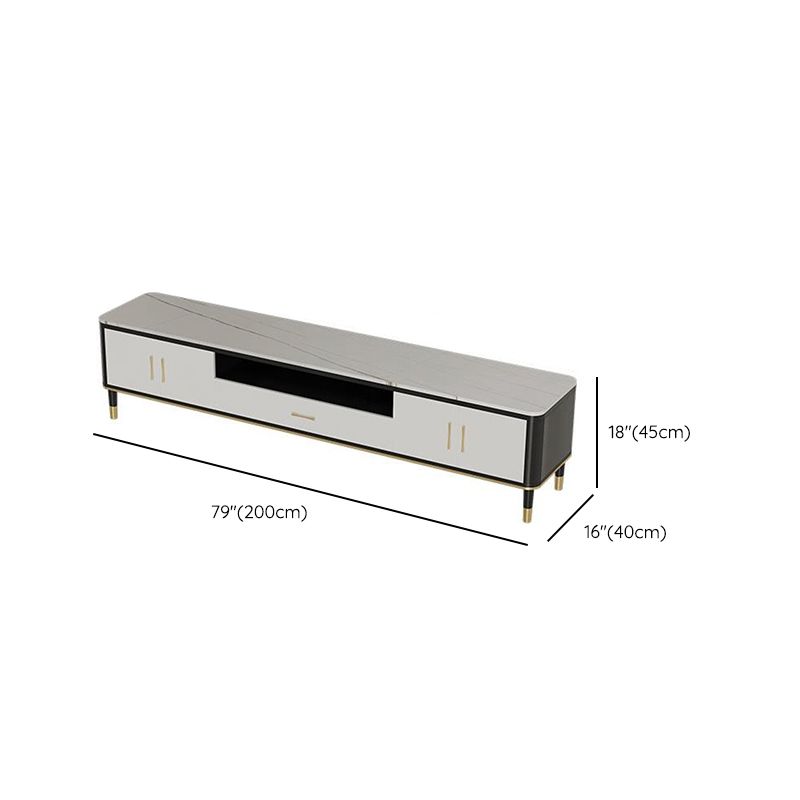 Modern TV Stand Console Open Storage Media Console TV Stand with Drawer Clearhalo 'furn' 'furn_tv_stands_entertainment_centers' 'Furniture' 'Living Room Furniture' 'TV Stands & Entertainment Centers' 'TV Stands & Media Storage Furniture' 'tv_stands_entertainment_centers' 1200x1200_2fdd394b-30a5-46d0-acb9-5263df888d01