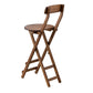 Table de table de pub à barre en bois 1/3 pcs table de barre pliante et tabourets en marron et naturel