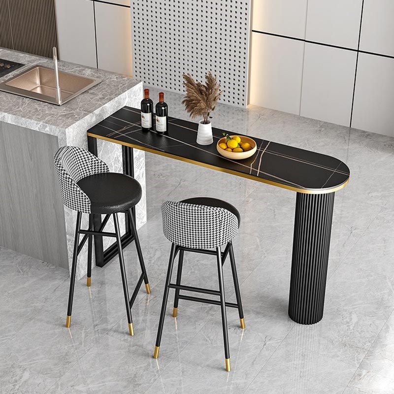 Set tavolo da bar moderno a forma libera, tavolo da bar e sgabelli con struttura in metallo da 1/3 pezzi