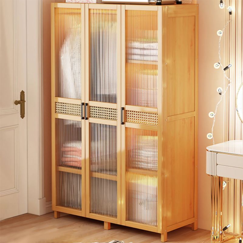 Modern Style Wardrobe Cabinet Wood Wardrobe Armoire with Shelves
