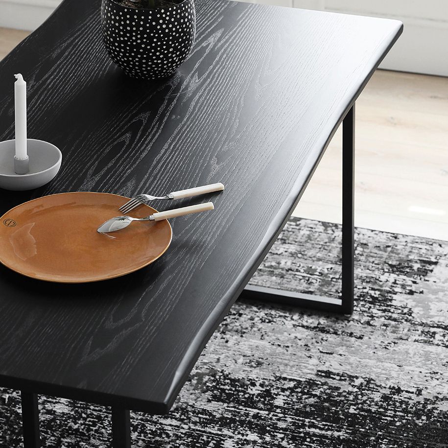 Contemporary Rectangle Dining Table Pine Solid Wood Table with Black Double Pedestal Clearhalo ' dining_table' 'Dining Tables & Seating' 'Dining Tables' 'furn' 'furn_dining_table' 'Furniture' 'furniture_dining_table' 'Kitchen & Dining Furniture' 'kitchen&dining_furn' 'kitchen' 'kitchen_dining_table' 1200x1200_2fe1e0a5-a71f-43a0-b466-833ace9c6268