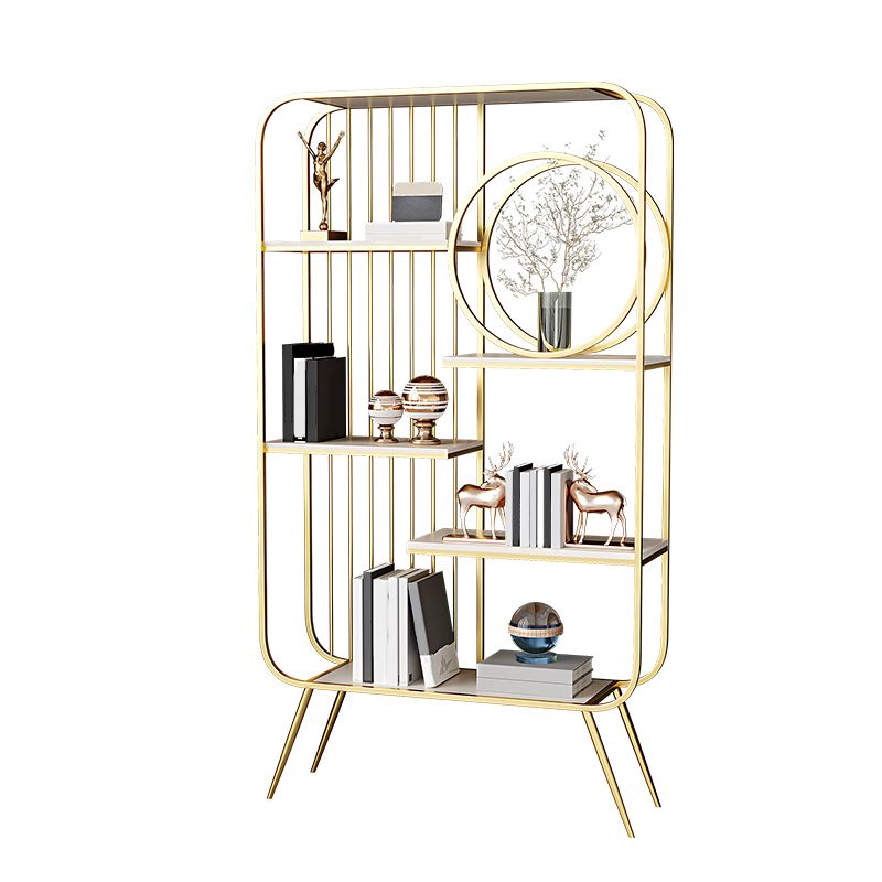 Metal Open Back Bookshelf Standard Shelves Included Bookcase for Study Room Clearhalo 'Bookcases' 'furn' 'furn_bookcases' 'Furniture' 'Office Furniture' 1200x1200_2fe21e0a-fd30-4699-858f-b3f7d717db70