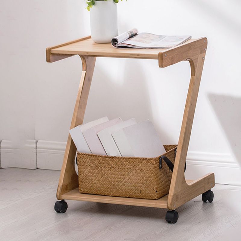 15" Wide Contemporary Corner Table Wood Double Tier Accent Side Table Clearhalo 'Coffee & Accent Tables' 'End & Side Tables' 'end_side_tables' 'furn' 'furn_end_side_tables' 'Furniture' 'Living Room Furniture' 1200x1200_2fe3f208-ff63-4dd4-aff3-4475c9401379