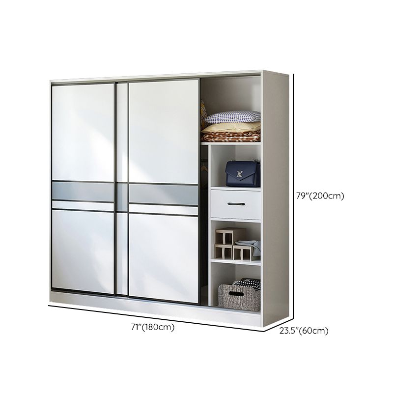 Armario de madera artificial Armario moderno con puertas correderas para dormitorio