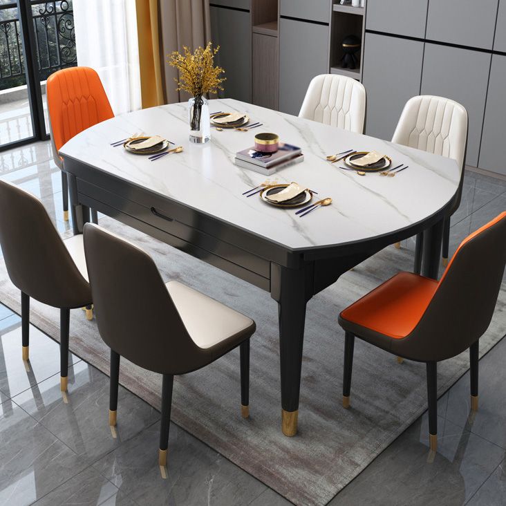 Round Dining Site Table Traditional Luxury Dinner Room Furniture with Drop-Leaf Clearhalo ' dining_table' 'Dining Tables & Seating' 'Dining Tables' 'furn' 'furn_dining_table' 'Furniture' 'furniture_dining_table' 'Kitchen & Dining Furniture' 'kitchen&dining_furn' 'kitchen' 'kitchen_dining_table' 1200x1200_2fe4cf93-0cfb-4394-a976-647e1ca0a690