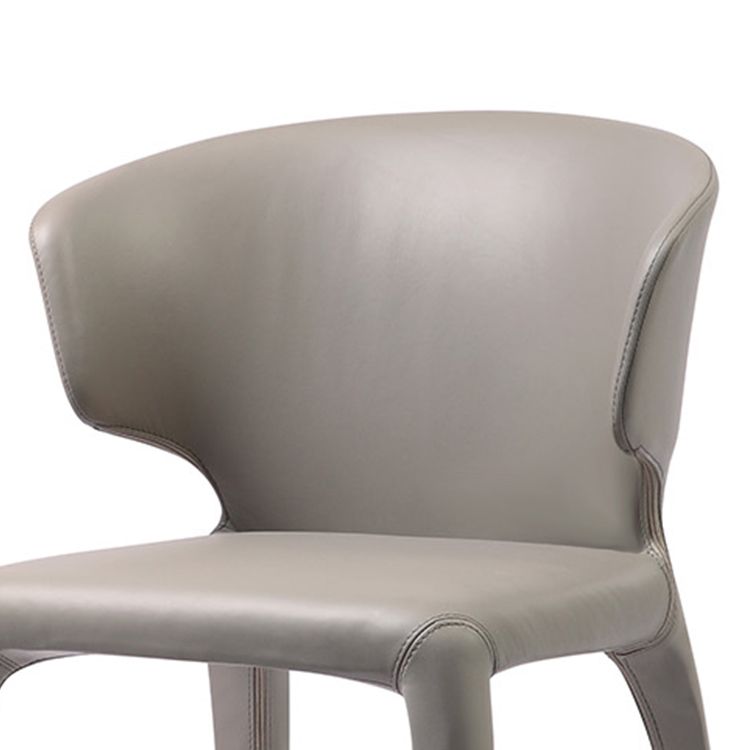 Designer Style Leather Arm Chair Matte Finish Wingback Single Dining Chair Clearhalo ' kitchen&dining_furn' 'Dining Chairs' 'Dining Tables & Seating' 'dining_chair' 'furn' 'furn_dining_chair' 'Furniture' 'furniture_dining_chair' 'Kitchen & Dining Furniture' 'kitchen' 1200x1200_2fe5f14d-6ce7-4b7e-a60a-16bf3f454d52
