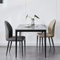 Industrial Side Chair Solid Back Metal Dining Room Chair for Dining Room