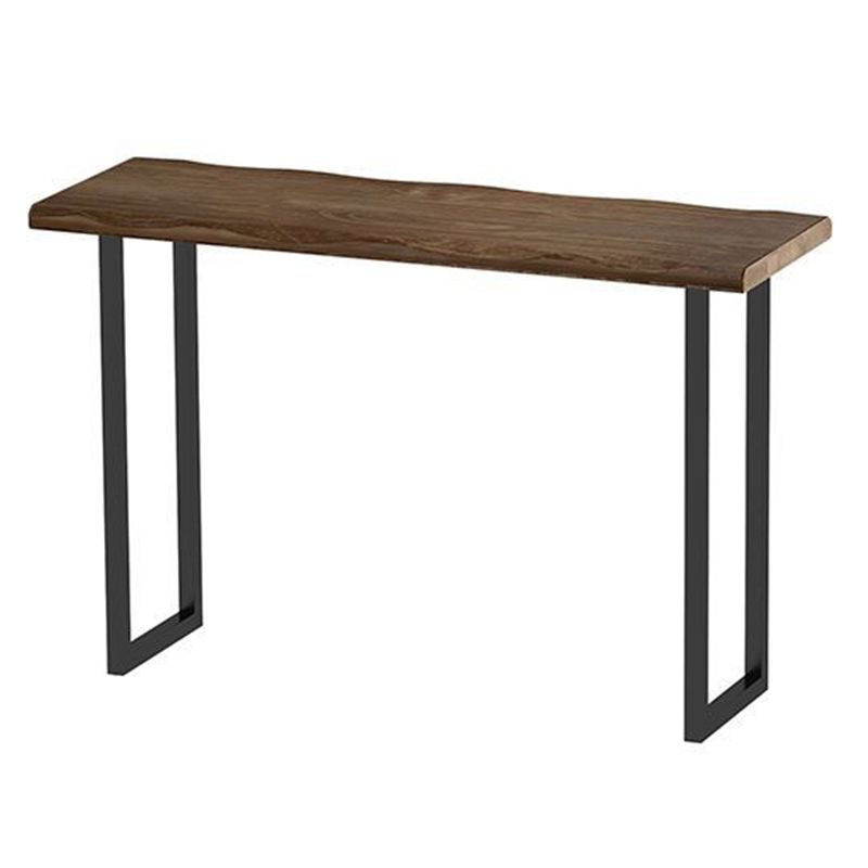 Mesa de bar de estilo industrial Mesa de comedor de barra con pedestal doble de madera maciza de pino