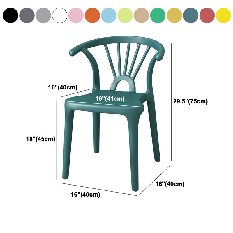Scandinavian Plastic Side Chair Indoor-Outdoor Windsor Back Chair Clearhalo 'Dining Chairs' 'Dining Tables & Seating' 'dining_chair' 'furn' 'furn_dining_chair' 'Furniture' 'furniture_dining_chair' 'Kitchen & Dining Furniture' 1200x1200_2feaa77f-8eaa-40e2-8105-91737fd6c46d
