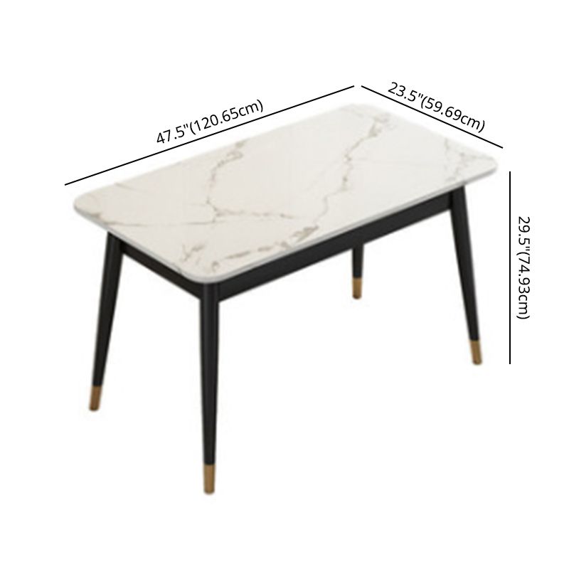 Modern Style Sintered Stone Dining Set with Rectangle Shape Dinette Set with 4 Legs Table Clearhalo 'Dining Room Sets' 'Dining Tables & Seating' 'dining_room_set' 'furn' 'furn_dining_room_set' 'Furniture' 'furniture_dining_room_set' 'Kitchen & Dining Furniture' 'kitchen&dining_furn' 'kitchen' 1200x1200_2fec946a-b7d4-4f7d-9449-f76dc832bb43