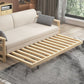 Scandinavian Wood Futon Sleeper Divano Pillow Back Futon e materasso