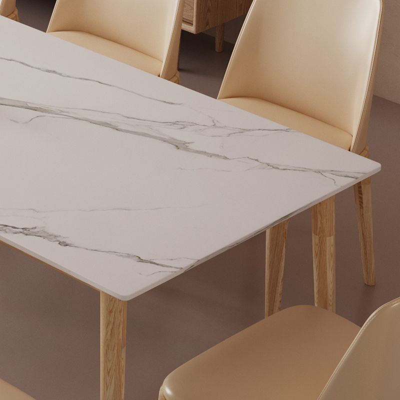 Moderno 1/2/6/7/9 pezzi set da pranzo tavolo da pranzo in pietra rettangolo per sala da pranzo