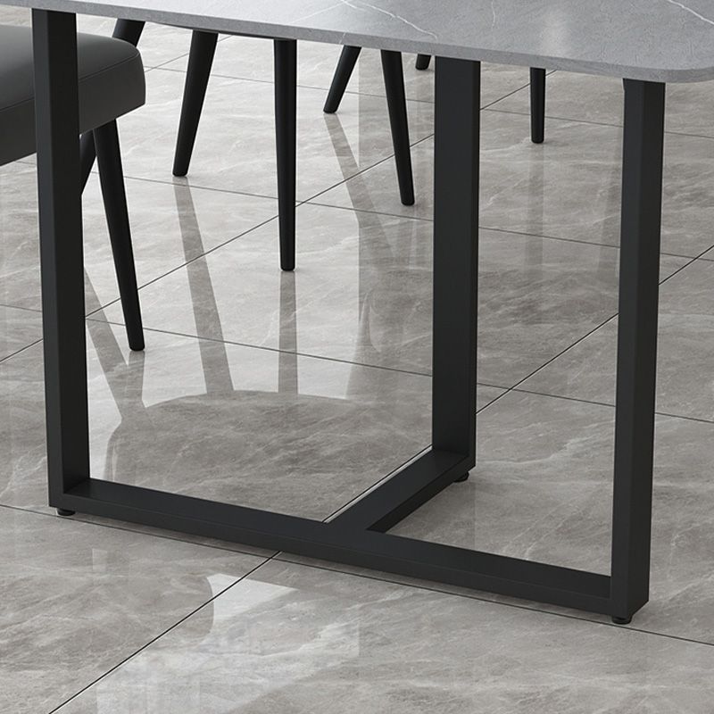 モダン29.53 "高層オフィスデスク石の湾曲したライティングデスク鋼の脚