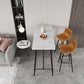 Modern Marble Table with Rectangle Table Top Black Trestle Table - 41.3" H Clearhalo 'Bar Furniture' 'Bar Tables' 'bar_tables' 'furn' 'furn_bar_tables' 'Furniture' 'furniture_bar_tables' 'Kitchen & Dining Furniture' 1200x1200_2ff21c08-a8fb-44dc-986d-352377b83e03
