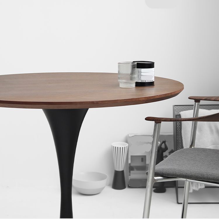 Modern Style Round Table Wooden Dining Table with Pedestal Base for Kitchen Clearhalo 'Bar Furniture' 'Bar Tables' 'bar_tables' 'Dining Tables & Seating' 'Dining Tables' 'dining_table' 'furn' 'furn_bar_tables' 'Furniture' 'furniture_dining_table' 'Kitchen & Dining Furniture' 'kitchen' 'kitchen_dining_table' 1200x1200_2ff2ebf4-8eca-4de3-86f3-479352b973d3