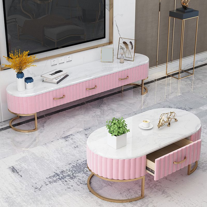 Scandinavian TV Media Console Marble Media Console TV Stand with Drawers Clearhalo 'furn' 'furn_tv_stands_entertainment_centers' 'Furniture' 'Living Room Furniture' 'TV Stands & Entertainment Centers' 'TV Stands & Media Storage Furniture' 'tv_stands_entertainment_centers' 1200x1200_2ff47935-7289-49f5-8694-fc77c6de4d42