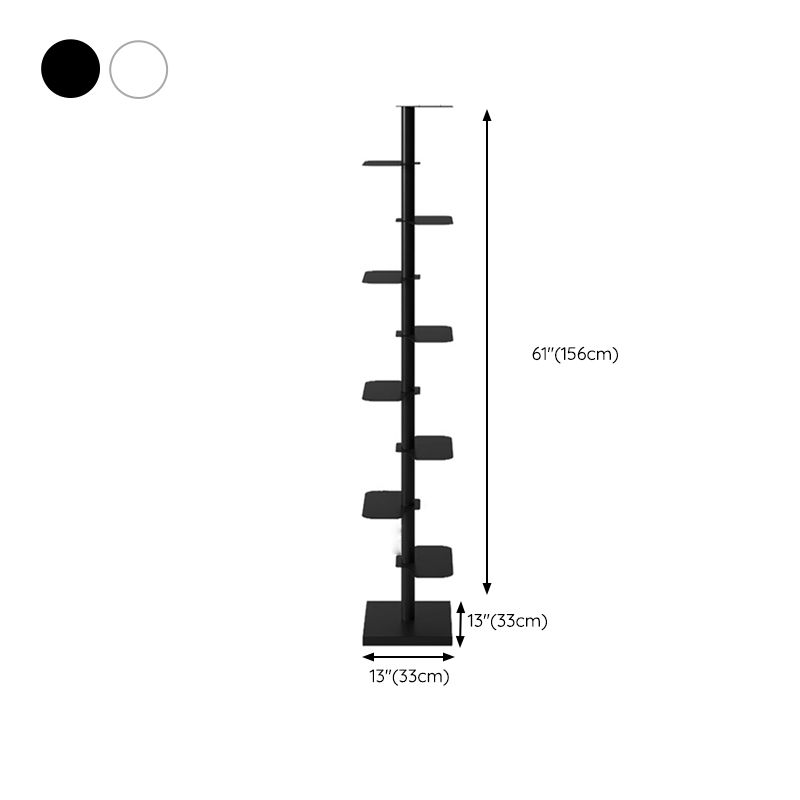 Corner Shelf Bookcase Modern Style Metal Multi Tiers Bookcase