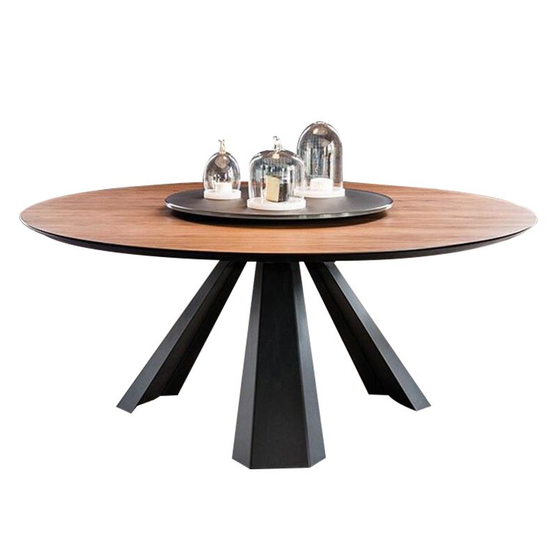 Modern Round Dining Table Pine Solid Wood Dining Room Collection for Indoor Clearhalo ' dining_table' 'Dining Tables & Seating' 'Dining Tables' 'Furniture' 'furniture_dining_table' 'Kitchen & Dining Furniture' 'kitchen&dining_furn' 'kitchen' 'kitchen_dining_table' 1200x1200_2ff5e63e-189c-4248-97ca-7b6a1c721211