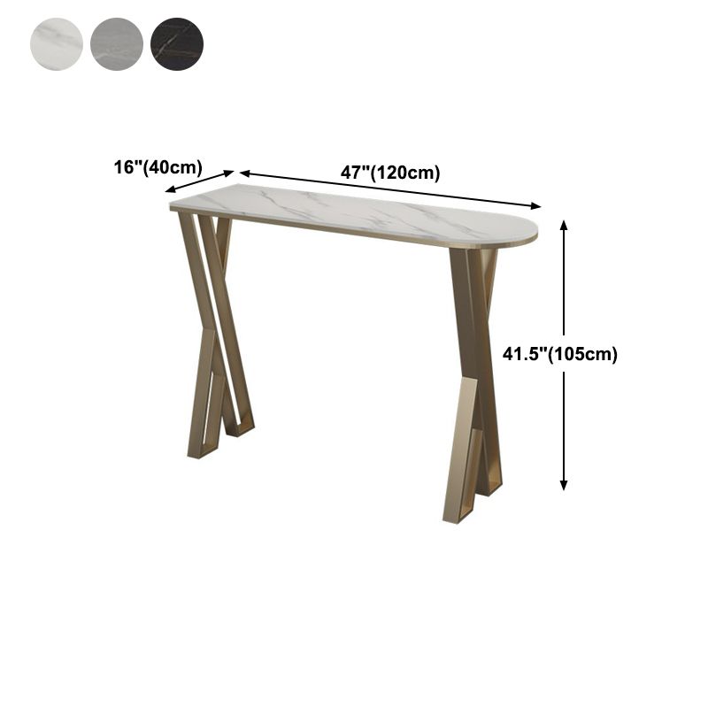 42-inch Height Cocktail Bar Table Glam Style Gold Frame Bar Table for Indoor Clearhalo 'Bar Furniture' 'Bar Tables' 'bar_tables' 'Furniture' 'furniture_bar_tables' 'Kitchen & Dining Furniture' 'kitchen&dining_furn' 'kitchen' 1200x1200_2ff6971f-6ee9-49e8-bdc3-2d04ac7a9376