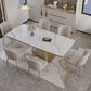 Nordic Glam Style Sintered Stone Rectangle Table Set 1/4/5/7 Pieces Dining Set Clearhalo 'Dining Room Sets' 'Dining Tables & Seating' 'dining_room_set' 'furn' 'furn_dining_room_set' 'Furniture' 'Kitchen & Dining Furniture' 1200x1200_2ff727dc-350b-4c63-8682-959c351da9ea
